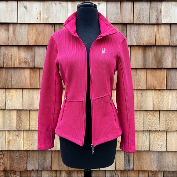 Spyder Virtue Full-Zip Core Sweater in Pink, M - Picture 3 of 14